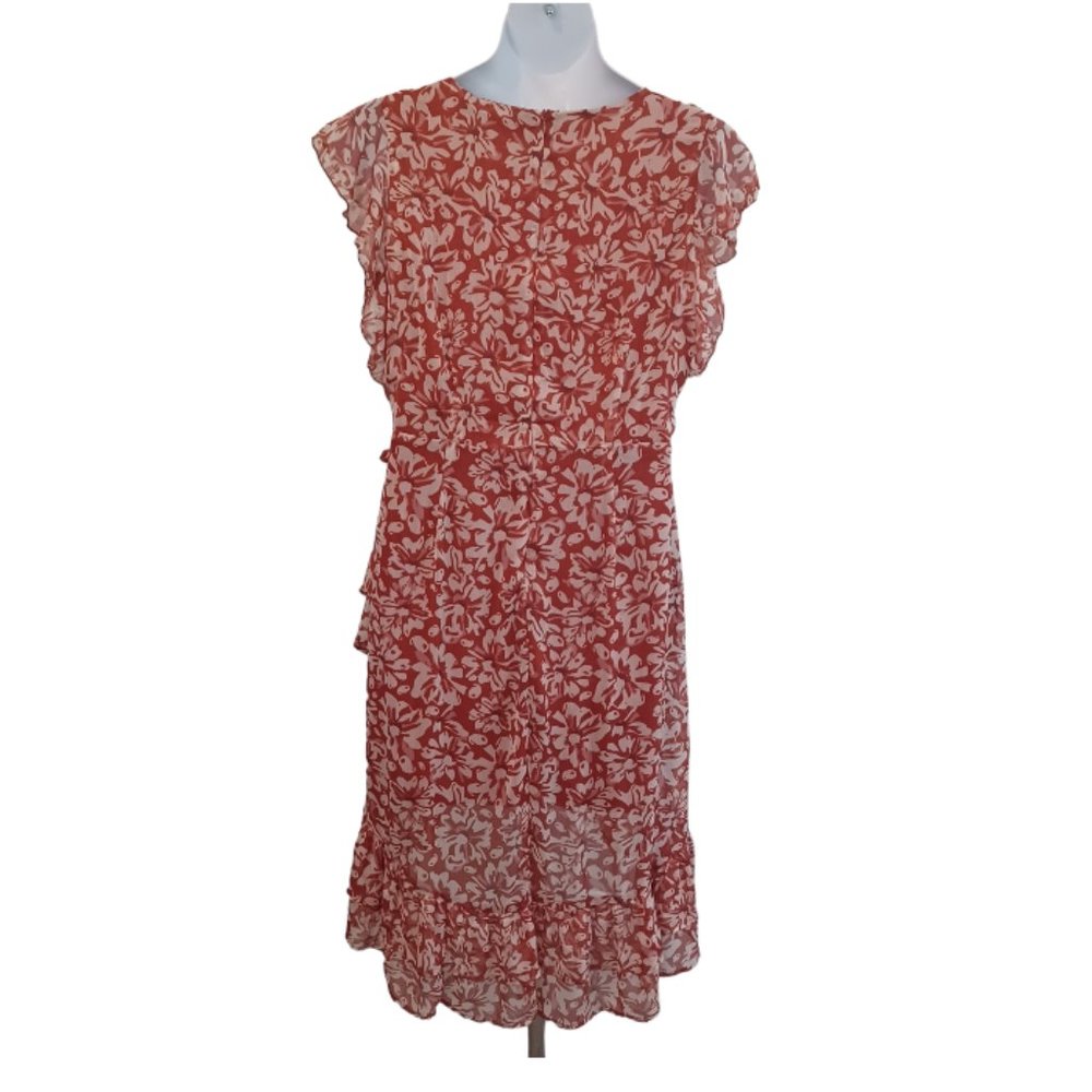 CUTE FLORAL RUFFLE HIGH LOW DRESS - Picture 3 of 5